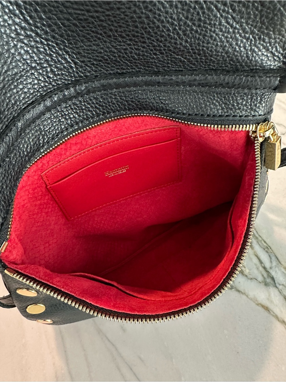 Hammitt VIP Medium Black Leather Crossbody with Gold Hardware - Picture 2 of 4
